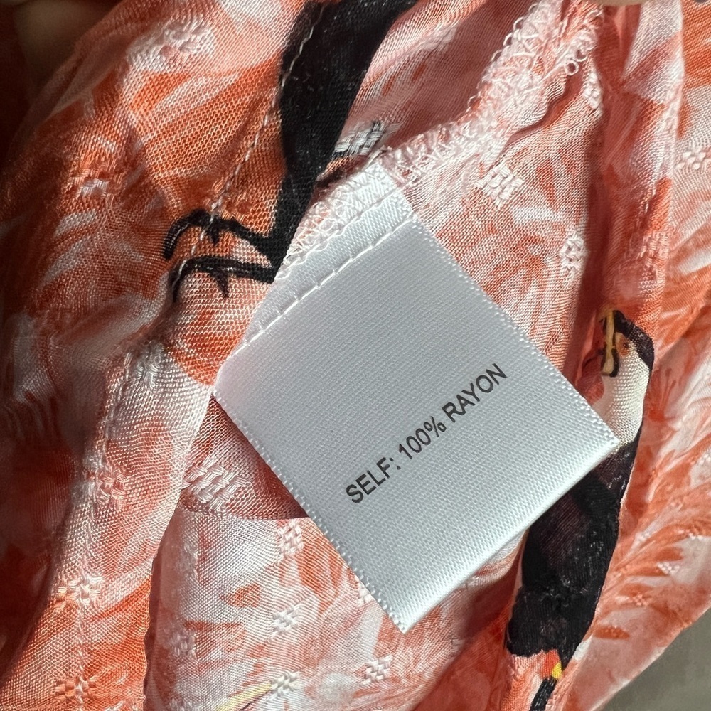 New Jane & Delancey Tropical Print Resort Wear Shirt Dress Coverup XL 🦜 - Picture 3 of 5